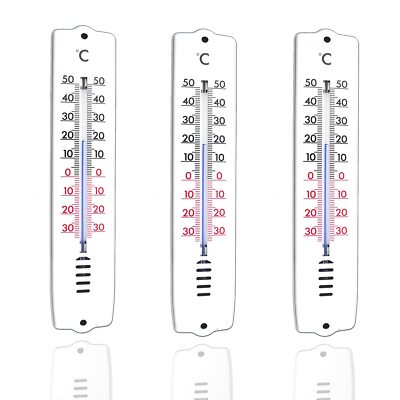 3 Stück Wandthermometer Innen Außen Thermometer Garten Haus Zimmer Wand analog