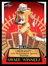 2023 Leaf Draft Red Award Winners Jalin Hyatt Rc #15