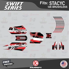 Graphics Kit for STACYC 12E Brushless Electric Bike (All Years) Swift - Red