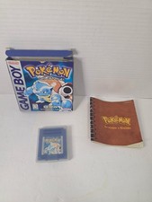 Pokemon Blue Nintendo Game Boy Game, Box And Manual