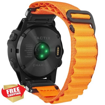 torbollo Orange 20mm Woven Nylon Watch Band