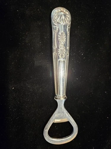 LOVELY VINTAGE REED & BARTON "KINGS" PATTERN STERLING-HANDLED BOTTLE OPENER
