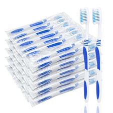 100 Prepasted Disposable Toothbrushes Individually Wrapped Pre Pasted Toothbr...