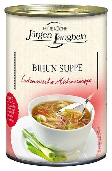Jürgen Langbein Bihun-Suppe mit zartem Hühnerfleisch - lactosefrei 400ml Dose