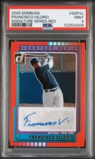 2025 Panini Donruss Signature Series #SGFVL Francisco Vilorio Red /49 PSA 9
