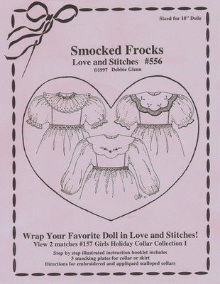 Smocked Frocks Dress 18'' Doll Clothes Sewing Craft Pattern by Love and Stitches