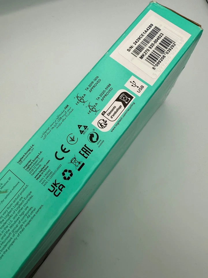 Logitech MK220 Wireless Keyboard Mouse Combo 2.4GHz USB UK Layout Long Battery - Image 4 of 4