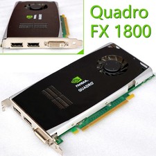 Nvidia Quadro Fx 1800 Graphics Card Pcie x16 768MB GDDR3 2x Displayport DVI M309