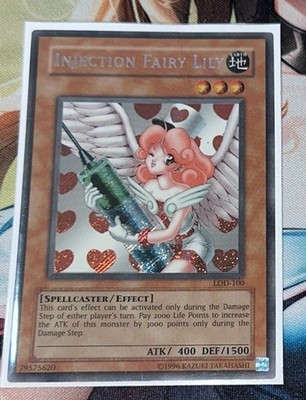 Yu-Gi-Oh - Injection Fairy Lily - LOD-100 Secret Rare DMG