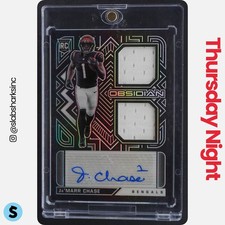 2021 PANINI OBSIDIAN #RJI-JC JA'MARR CHASE ROOKIE PATCH AUTO RC /125