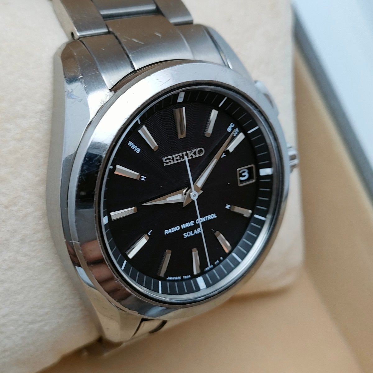 【電波ソーラー】セイコー　7B24-0AW0 Working SEIKO Brightz Solar Radio Watch 18cm 7.08in Wrist 7B24