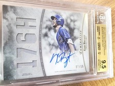 2017 Topps Luminaries Kris Bryant Hit Kings Relics Jersey Auto 07/15 BGS 9.5