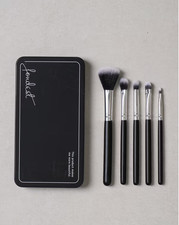 Professional Makeup Brush Set 5pcs with Case Eye Face Brushes Black
