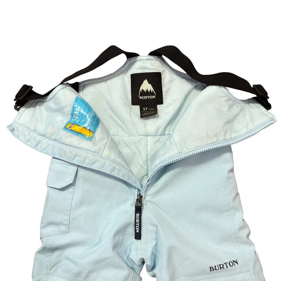 Burton Maven Snow Bib Aqua Room to Grow Bib Pants Toddler Youth 3T - Image 3 of 4