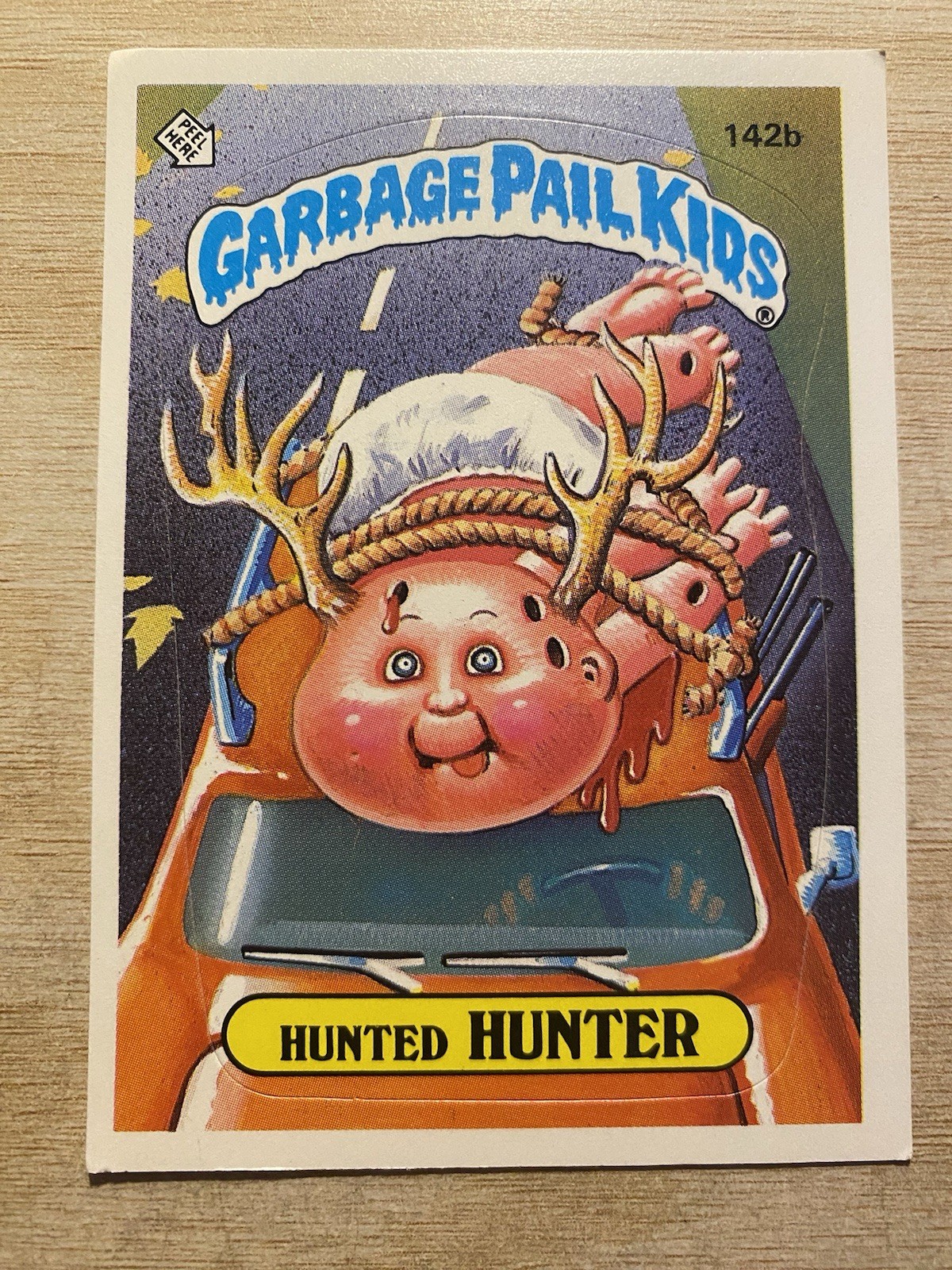 1986 Topps Garbage Pail Kids GPK Original Series 4 #142b Hunted Hunter