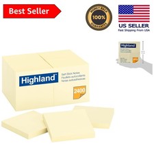 24 Pack of 3x3 Yellow Self-Stick Notes - Perfect for Home, Office & School