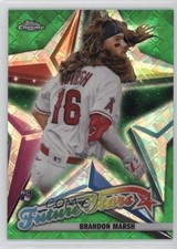2022 Topps Chrome Logofractor Edition Green Refractor 97/99 Brandon Marsh 4d3