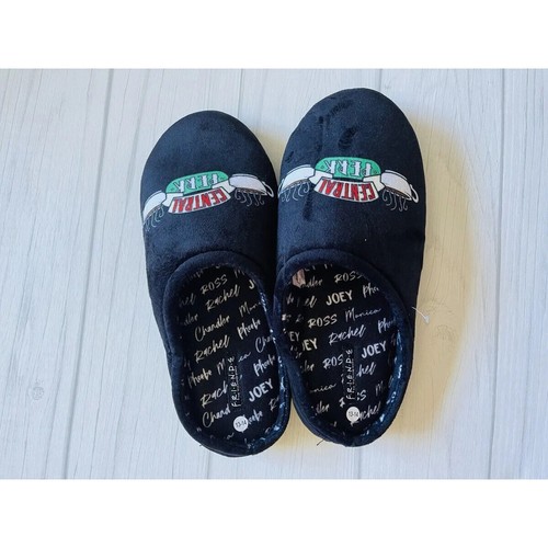 Slippers Friends CentralPerk TV Series Black Rachel Ross Joey Black Sz 13-14 - Picture 2 of 9