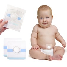 Baby Belly Navel Patches, Infant Umbilical Hernia Patch, Cotton 8 8cm, white