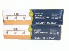 LOT OF 2 Hampton Bay 19 in. 3-Light Brushed Steel LED Track Lighting Kit New