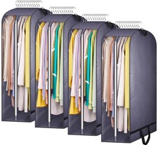 10" Gusseted Clear Garment Bags for Hanging Clothes Storage, 43" Suit Bags fo...