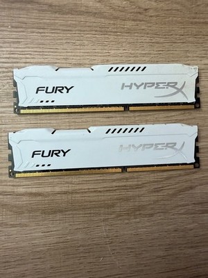 Fury HyperX  DDR3 16GB 2X8GB 1866Mhz Desktop RAM Memory DIMM 1.5v White