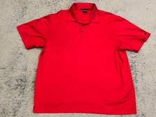 Nike Tiger Woods Collection Golf Polo Shirt Mens XL Red Dri Fit Short Sleeve
