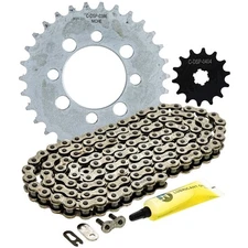 NICHE Sprocket Chain Set for Kawasaki Z125 Pro KRT 14/30 Tooth 420 Front Rear