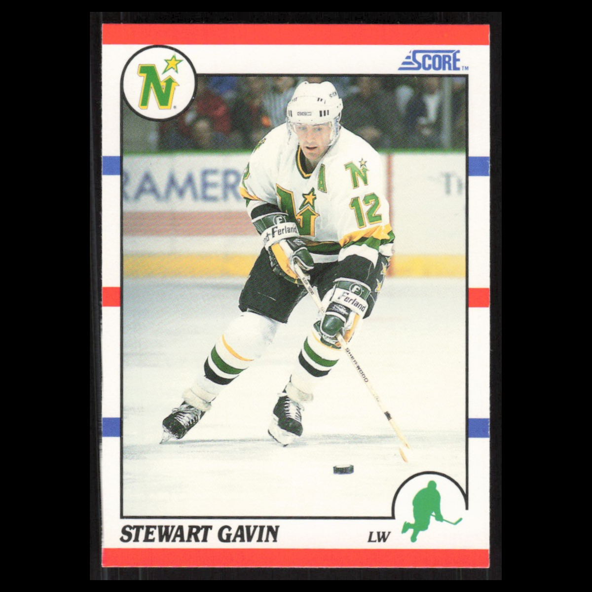 ICE バンドスコア　from 1994 to 1999「TRUTH」 Stewart Gavin #244 1990 Score Minnesota North Stars Hockey Card
