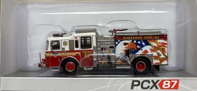 PCX SEAGRAVE ATTACKER SQUAD 61 N.Y. NEW YORKS FIREDEPARTMENT ''NEVER FORGET 911''