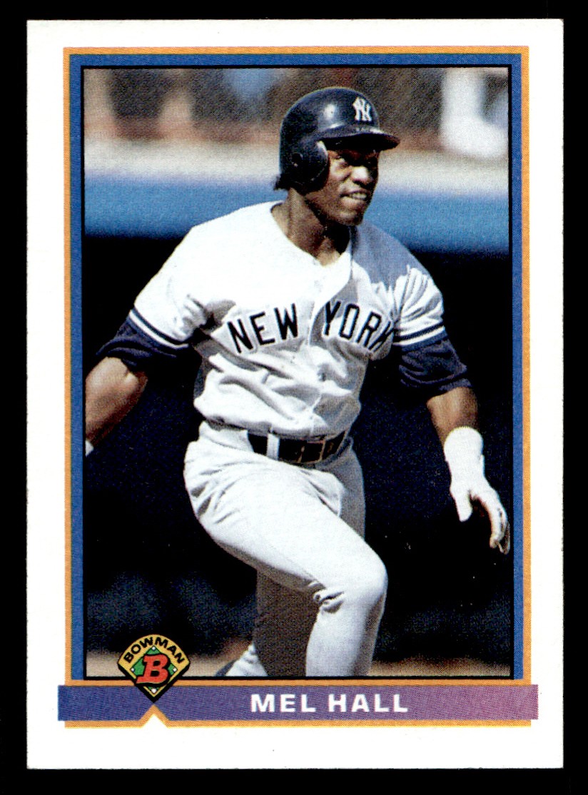 1991 Topps - Mel Hall #738 B* Before Copyright; Bold 40th Anniversary Logo