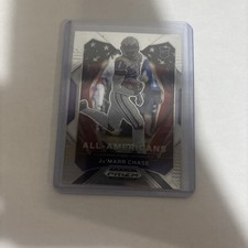 2021 Panini Prizm Draft Picks - All-American Ja'Marr Chase #185 Silver Prizm RC 