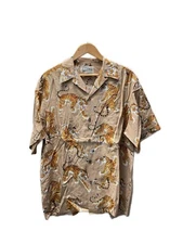 WACKO MARIA Short Sleeve Shirt L Rayon BRW Animal