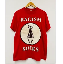 Vintage 90s Fishbone Band : Racism Sucks 1991 Funk Rock Music T-Shirt / Ska Punk