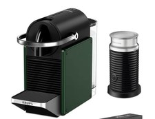 Nespresso Pixie Coffee Pod Machine Krups + Milk Frother XN3063G2 Dark Green