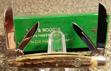 Hen & Rooster 114 DS, Deer Stag Congress , 3-3/8 , 4-Blades, NEW, Vintage 1970s
