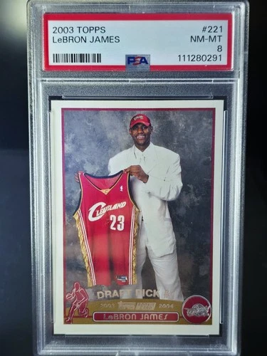 2003-04 Topps LeBron James Rookie RC #221 PSA 8 NM-MT