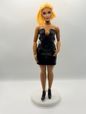 Hand-sewn Leather Tube Mini Dress For Curvy Barbie Doll