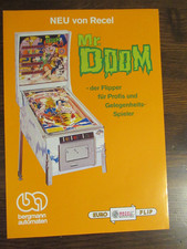 Flyer-Pubblicità Flipper RECEL EURO FLIP Pinball -"Mr. DOOM" SPAIN-ORIGINALE