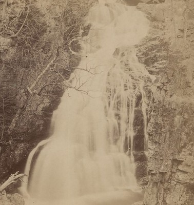 Crystal Cascade White Mountains NH NW Pease Stereoview c1870