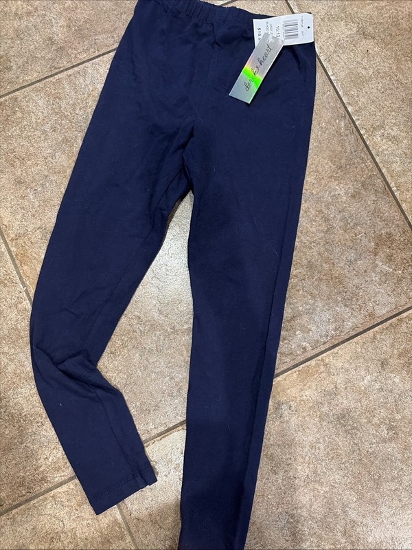 New With Tags Girls Navy Blue Derek Heart Leggings 10/12