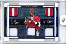 2024 Panini Three and Two #FCS-EDC Elly De La Cruz Full Count Swatches Blue #/15