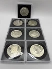 Lot of 6 Kennedy Half Dollars 40% Silver + 1 bicentennial - BU UNC Snap Cases