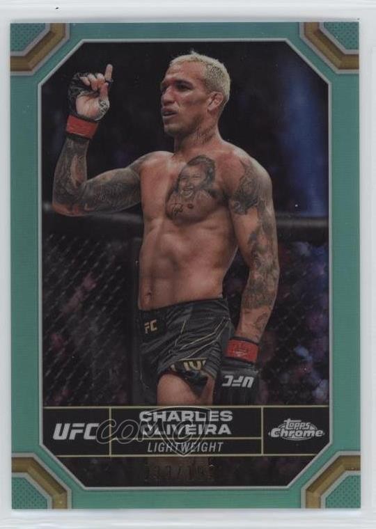 2024 Topps Chrome UFC Aqua Refractor /199 Charles Oliveira #42 1d77