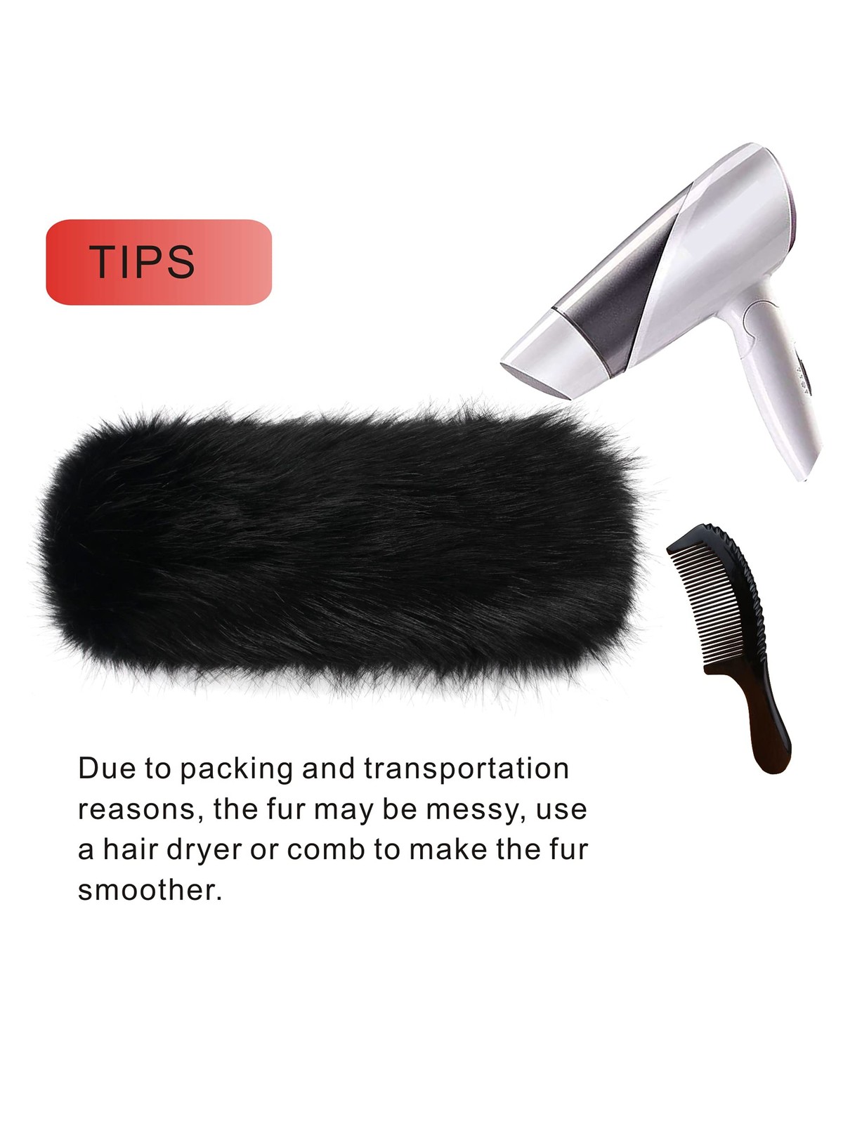 Faux Fur Headband Women Winter Earwarmer Earmuff, Elastic Hair Band Accessory