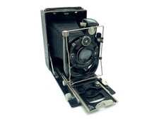 Macchina fotografica a lastra Contessa Nettel Tessco con Carl Zeiss Tessar 13,5 cm 1:4.5