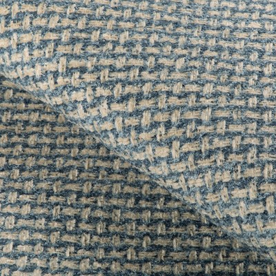 Brunschwig & Fils Chenille Basketweave Uphol Fabric- Nivolet Texture Blue 2.45yd