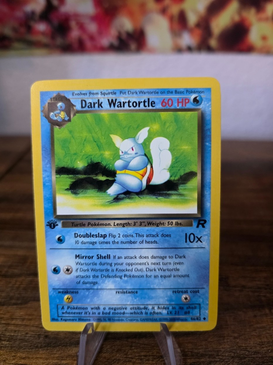 Mint 1st edition Dark Wartortle 46/82 Team Rocket