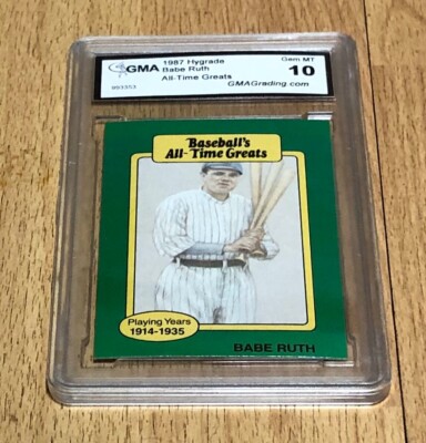 1987 Hygrade All-Time Greats Babe Ruth Baseball Card Yankees HOF Graded GMA  10 | eBay