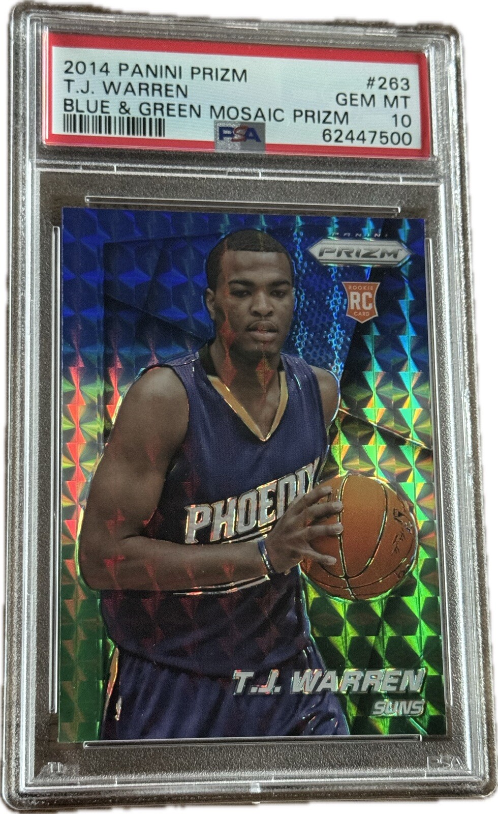 2014-15 Panini Prizm Tj Warren Blue Green Mosaic Psa 10 Rookie Rc #263